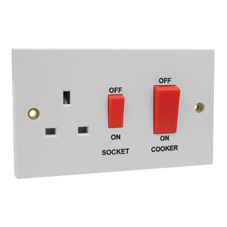 45A Cooker Control with 13A Socket