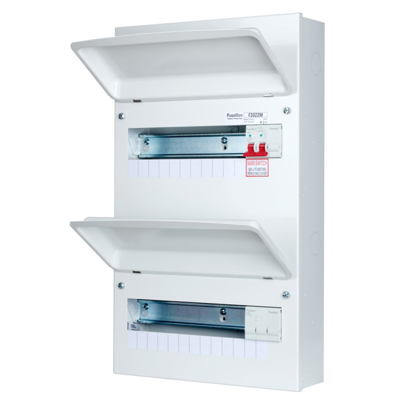 22 Way Double Bank Consumer Units 100A + SPD T2