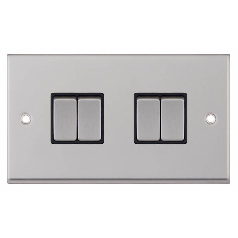 10 Amp Plate Switch – 4 Gang 2 Way – X-Rated