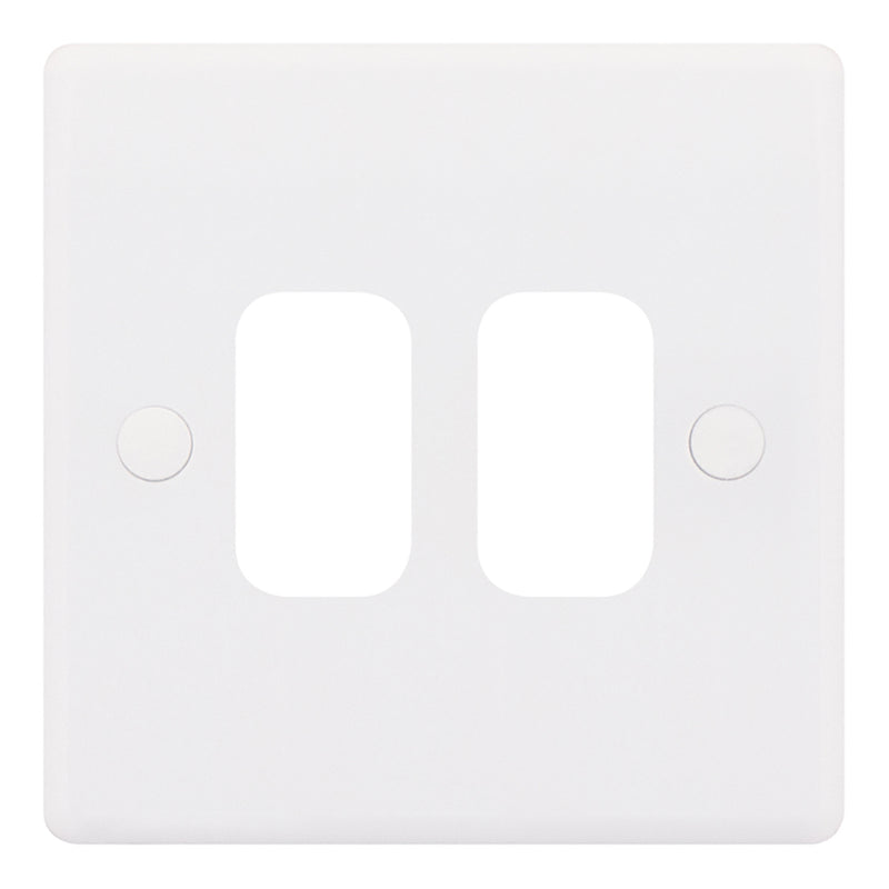 2 Aperture Modular Plate – Smooth – White