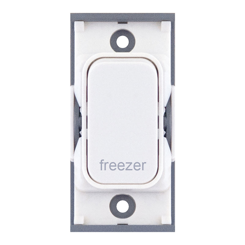20 Amp DP Modular Switch – Marked “freezer” White