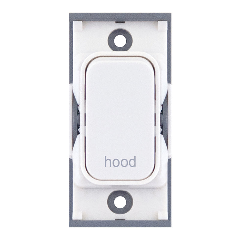 20 Amp DP Modular Switch – Marked “hood” White
