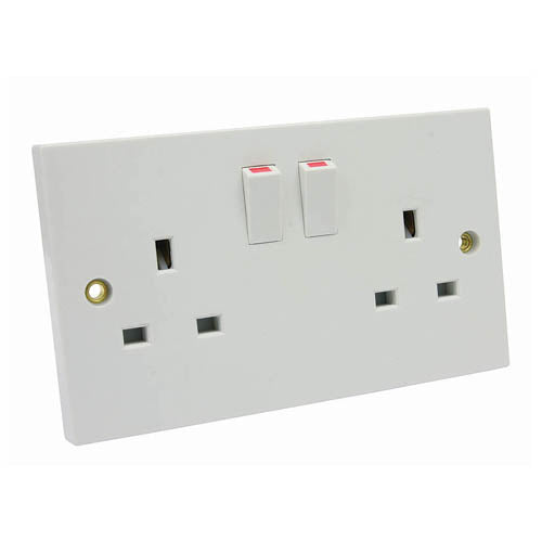 13A Switched 2 Gang Twin Double Socket