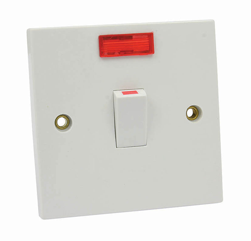 Double Pole 20A Switch with Neon