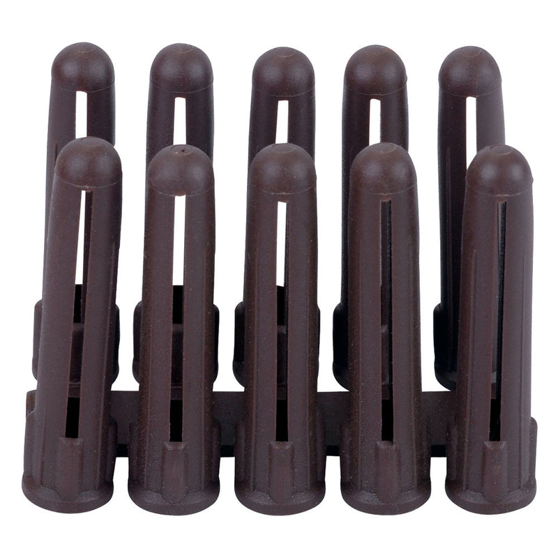Brown Plastic Wall Plugs - Pack of 100