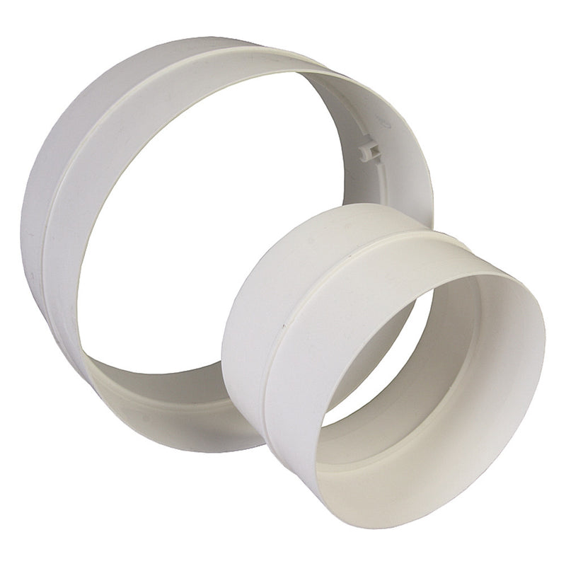 Round Ducting Connector - 100mm - White