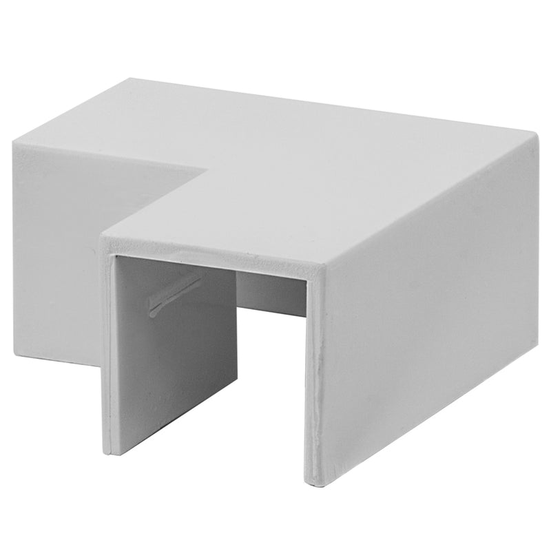 White PVC Mini Trunking Flat Angle - 40mm x 25mm