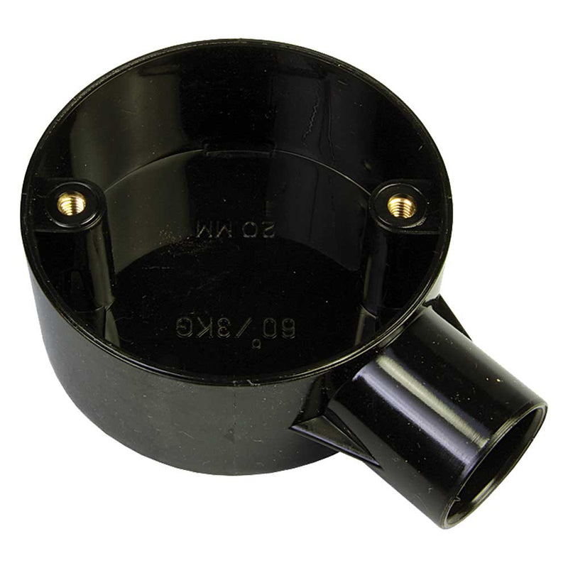 PVC Conduit Terminal Box 20mm  - Black