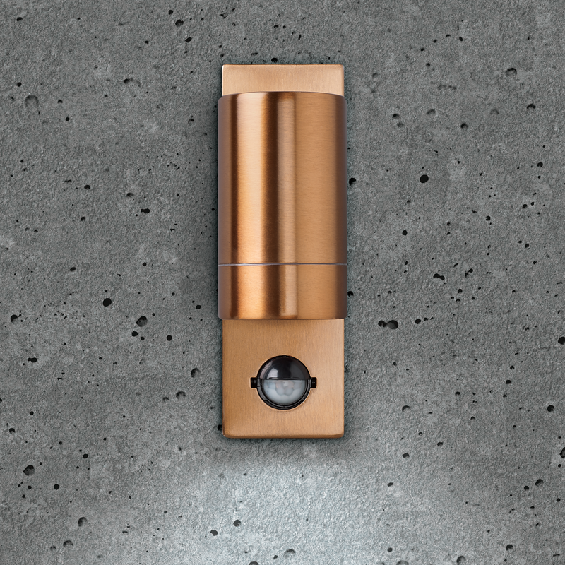 PIR WALL LIGHT COPPER IP44