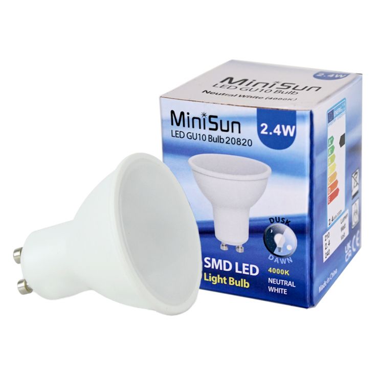 2.4W DUSK TILL DAWN GU10 LAMP