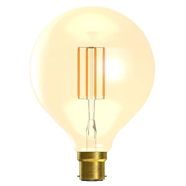 3.3W Clear Filament Globe - Amber