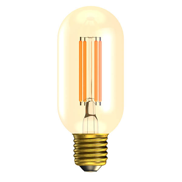 4W LED Filament Tubular - Amber - ES 2000k