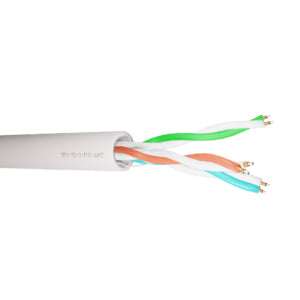 6 Core (3 pairs) Telephone Cable White - 100M Drum