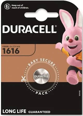 CR1616 BATTERY DURACELL 2 PK