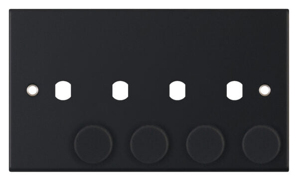 MATT BLACK 4G DIMMER PLATE