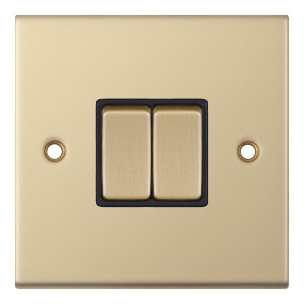 SATIN BRASS 2G 2W SWITCH