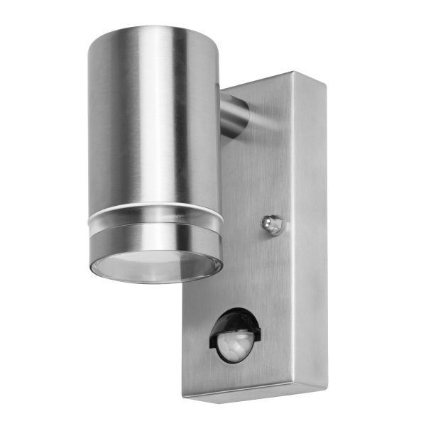 PIR Down Wall Light  - Steel