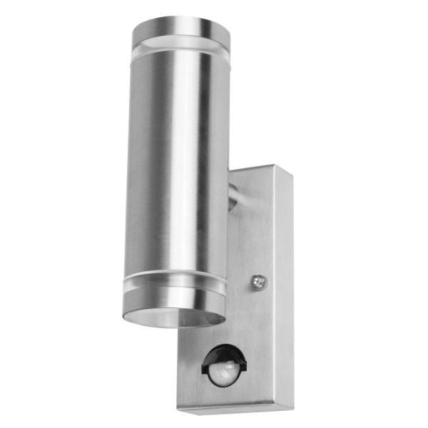 PIR Up and Down Wall Light - Steel