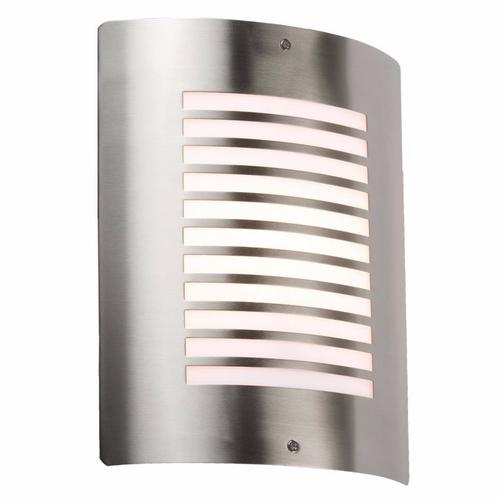 IP44 E27 40W S/STEEL WALL PIR