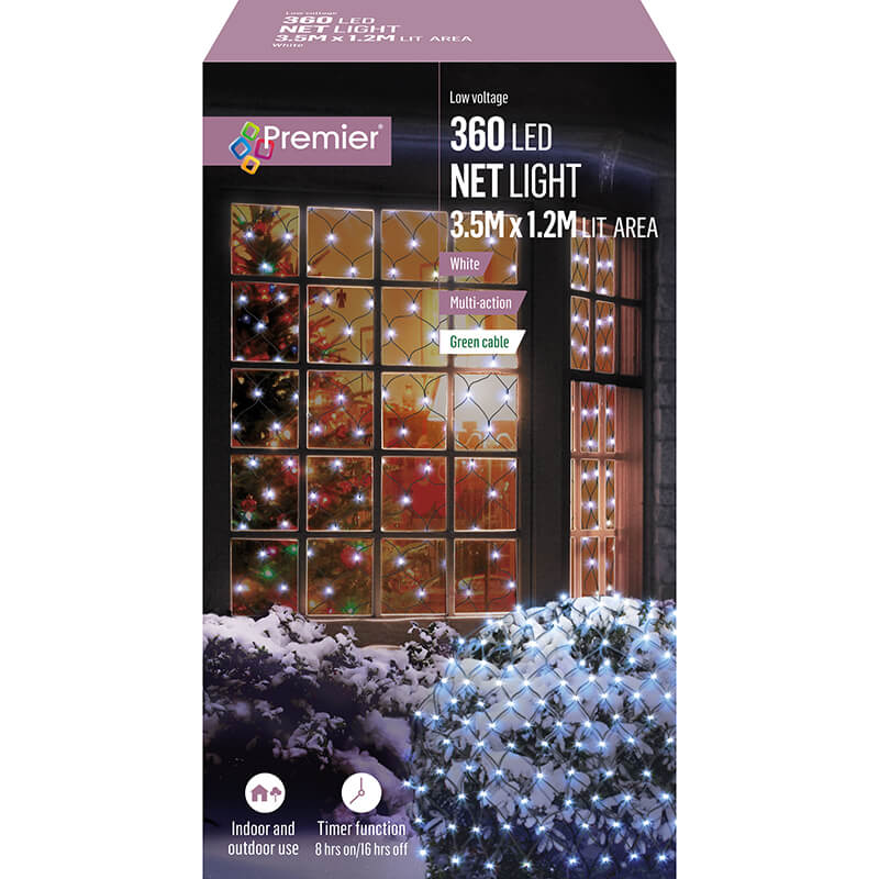 3.5 x 1.2m white led net light