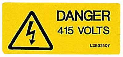 DANGER 415 VOLTS