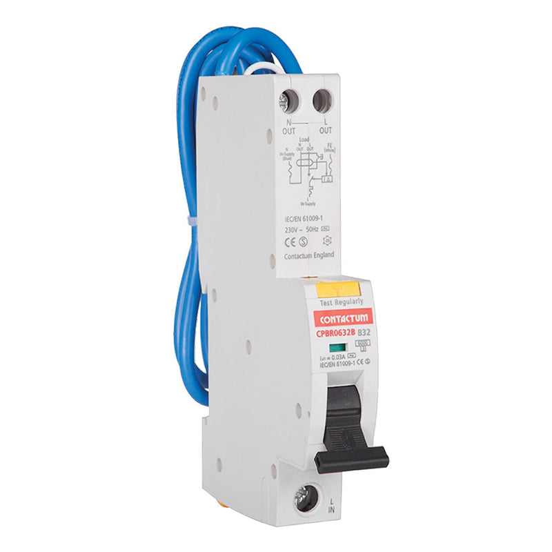 Contactum - 32A 10KA Type B SP RCBO Type A