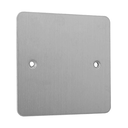 Excel Satin Chrome 1 Gang Blanking Plate