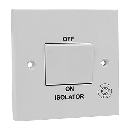 3 Pole Fan Isolator Switch - White