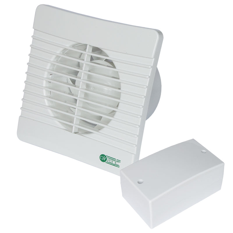 Airvent Low Voltage 4 inch Axial Fan with Timer & Back Draught Shutters