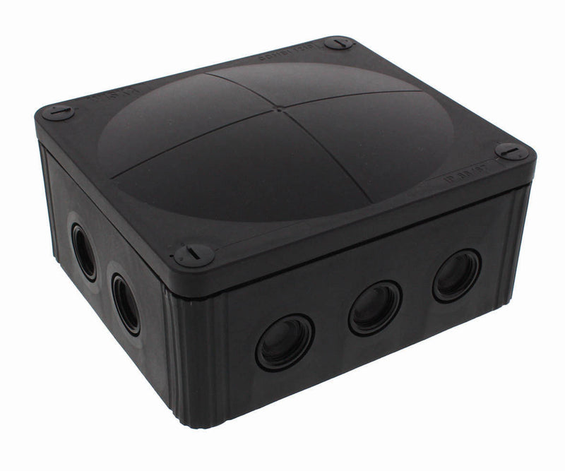 Wiska Black Waterproof Box Enclosure - IP66 (110 x 110 x 66mm)