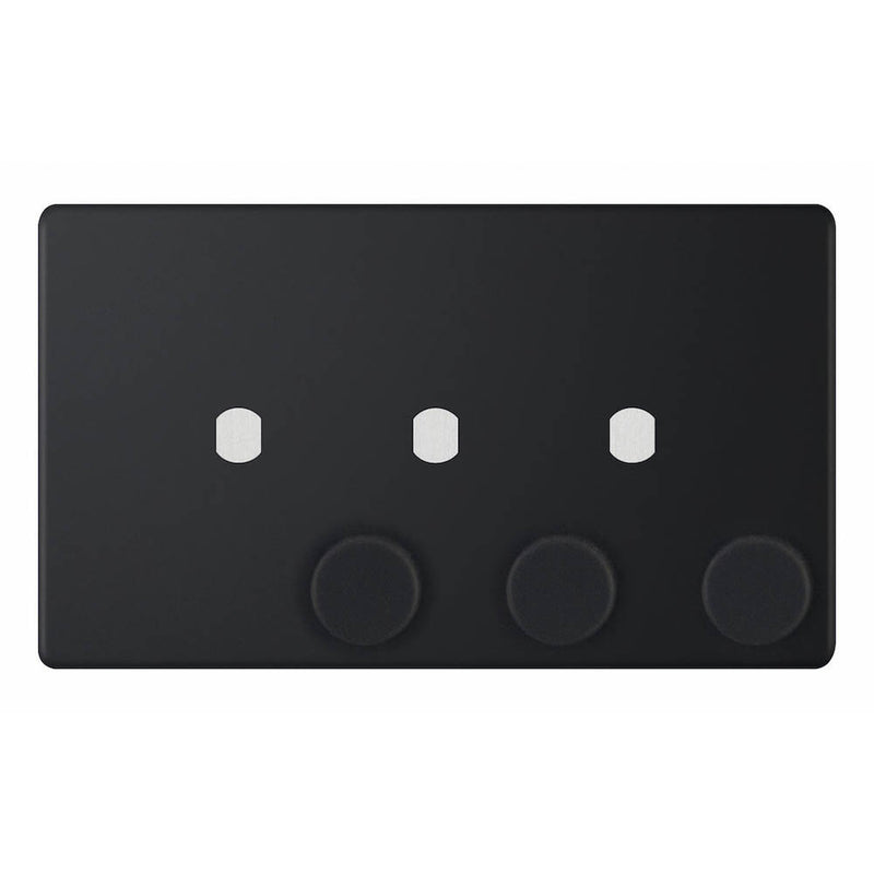 3 Gang Dimmer Plate with Knob