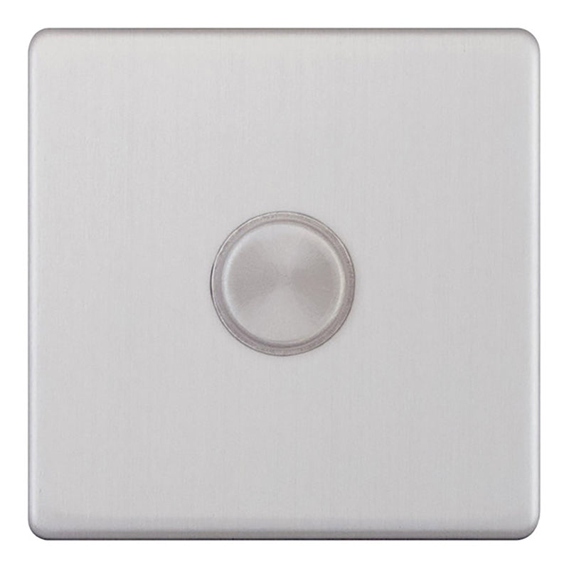Satin Chrome 1 Gang 2 Way Dimmer Switch