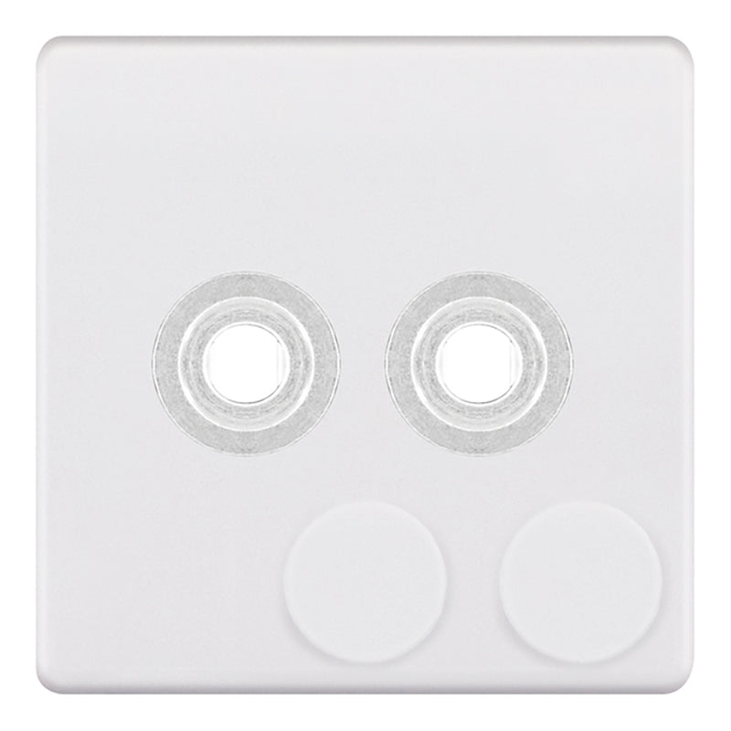 2 Gang Dimmer Plate with Knob