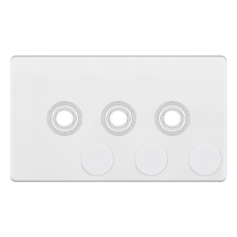 3 Gang Dimmer Plate with Knob