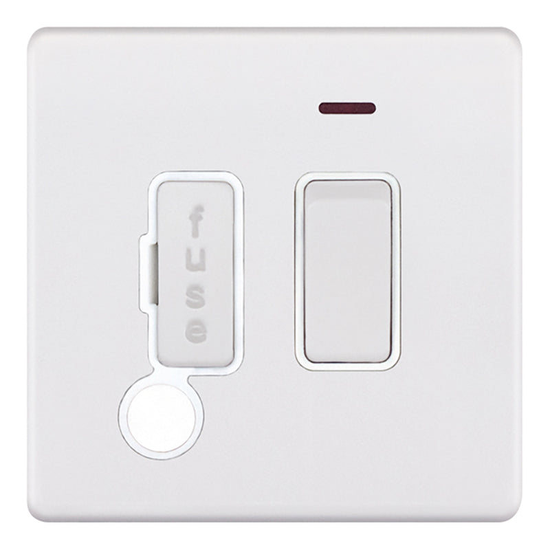 13A Switched Fused Connection Unit with LED Neon & Flex Outlet