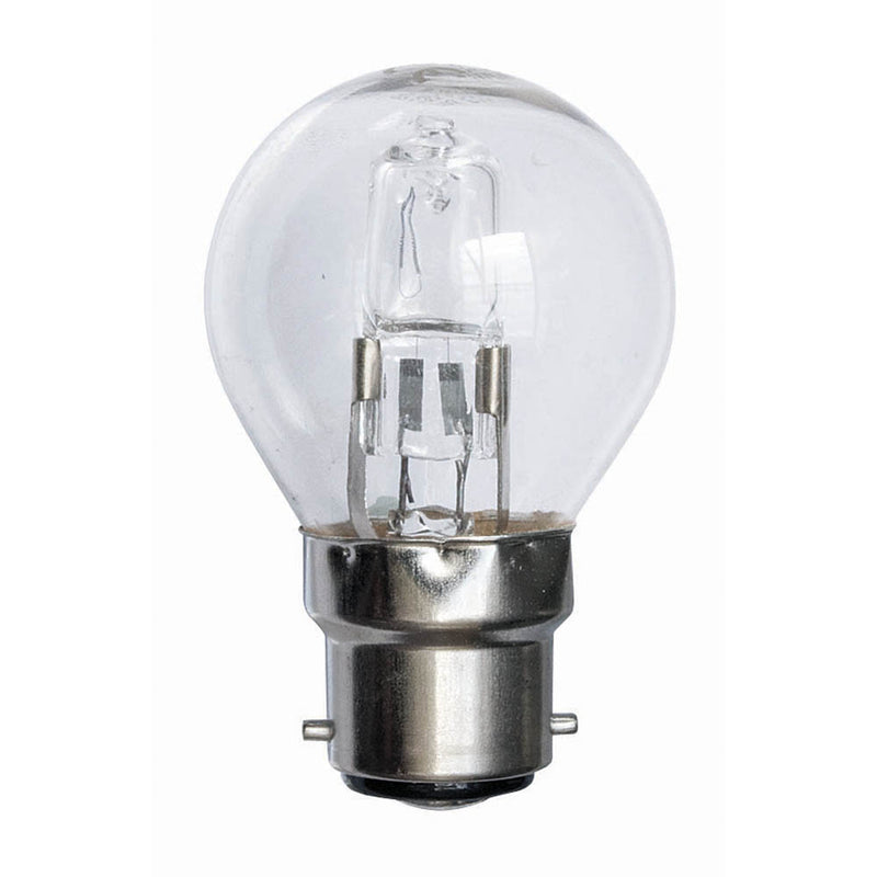 18 Watt BC Dimmable Halogen Golf Ball Lamp - Clear