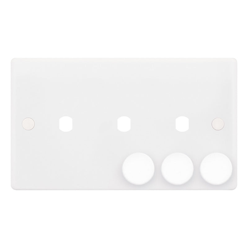 3 GANG DIMMER PLATE WITH KNOBS