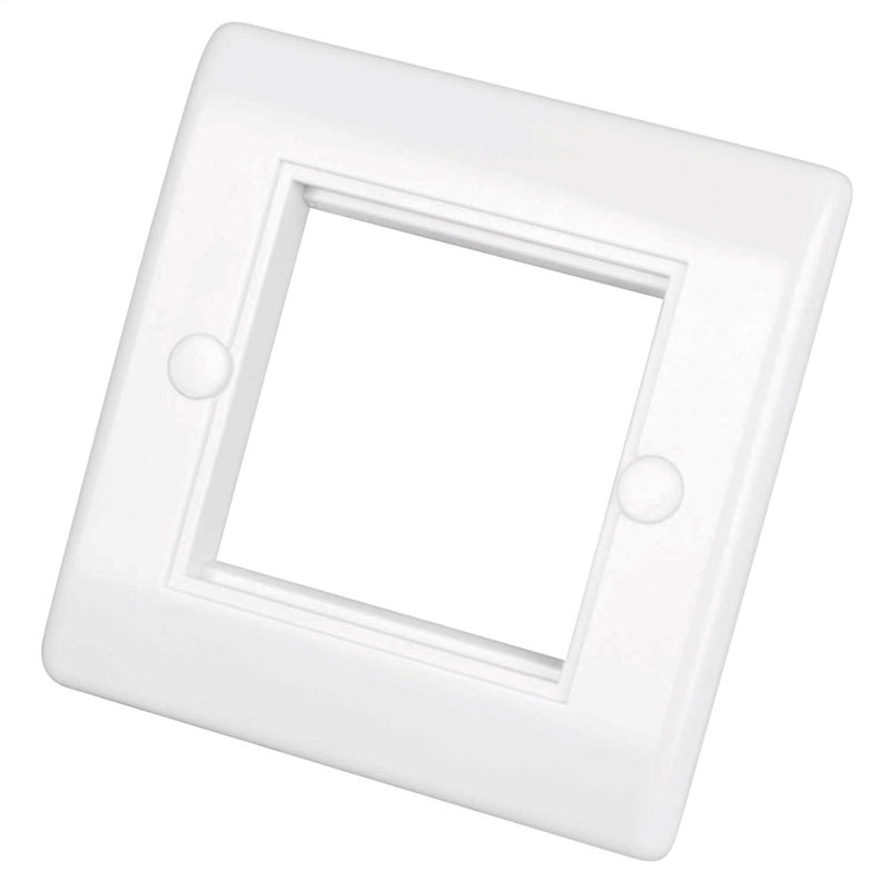 1 or 2 Module White Modular Wall Plate