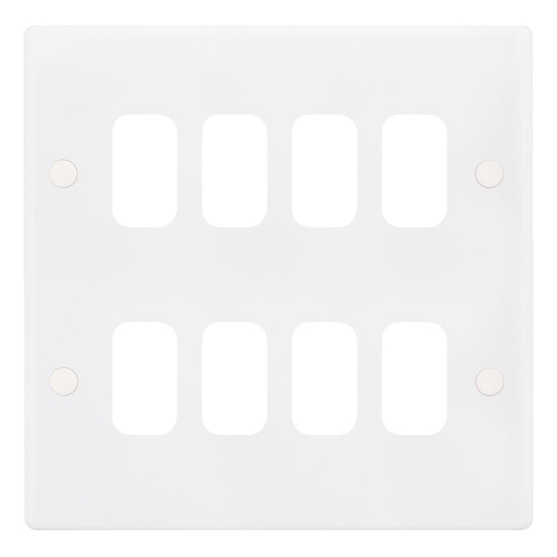 8 Aperture Modular Plate – Smooth – White