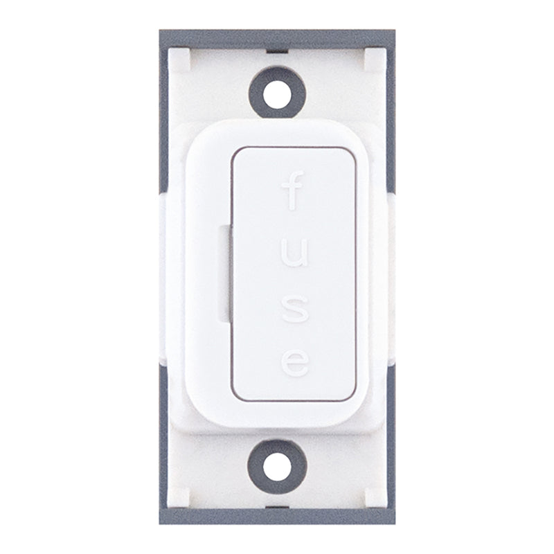 13 Amp Fused Connection Unit – White with White Insert