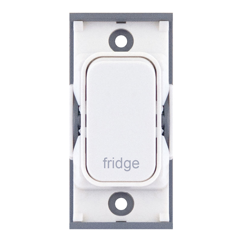 20 Amp DP Modular Switch – Marked “fridge” White