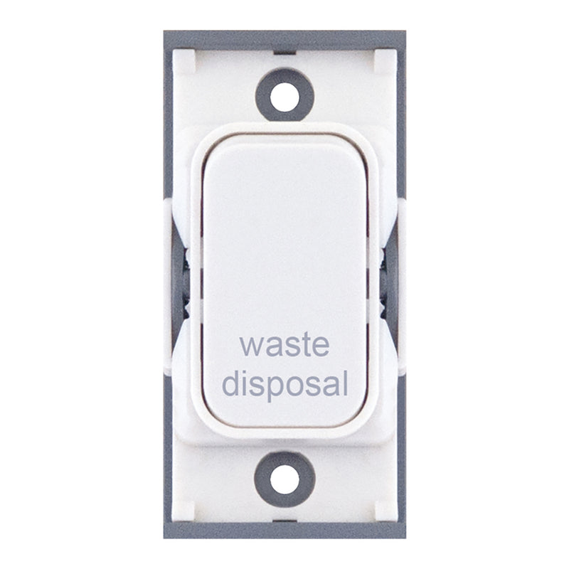 20A DP SWITCH ENGRAVED WASTE DISPOSAL