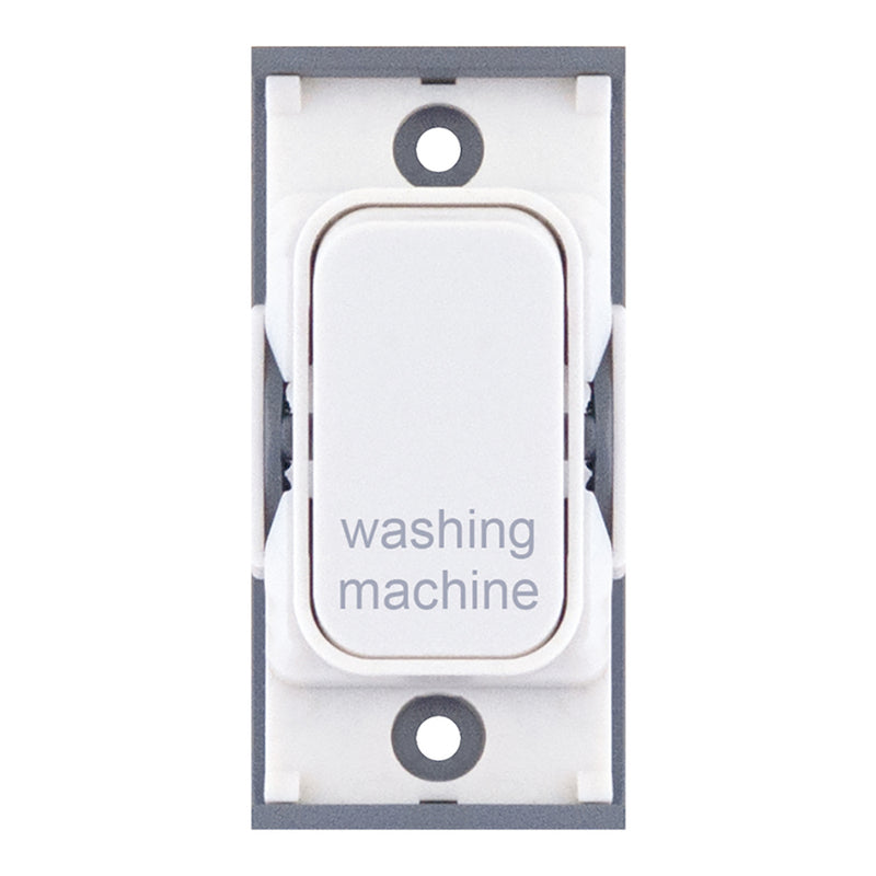 20 Amp DP Modular Switch – Marked “washing machine” White