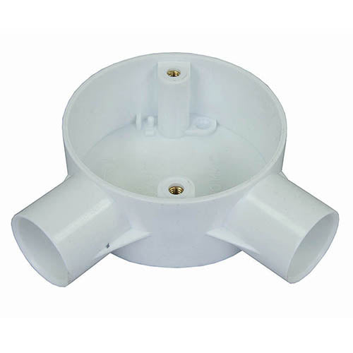 PVC Conduit Angle Box 25mm - White