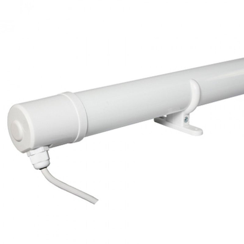 2ft 80W Tubular Heater with Wall Brackets White IP44