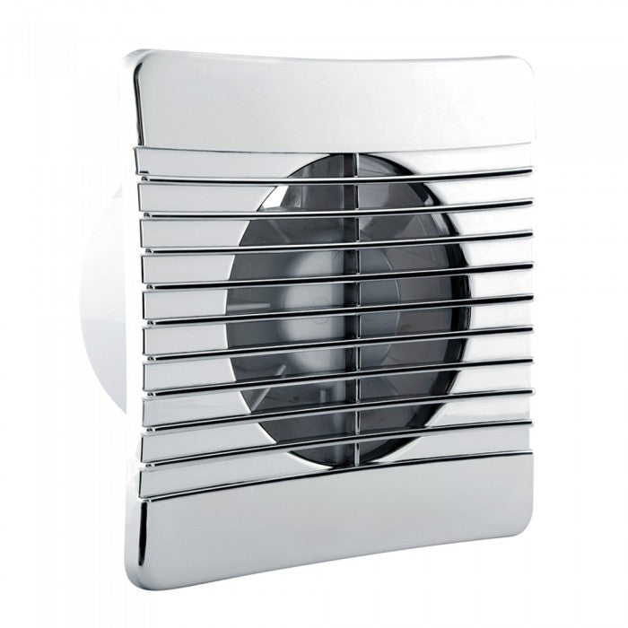 4 inch Slimline Extractor Fan with Chrome Cover - IP44