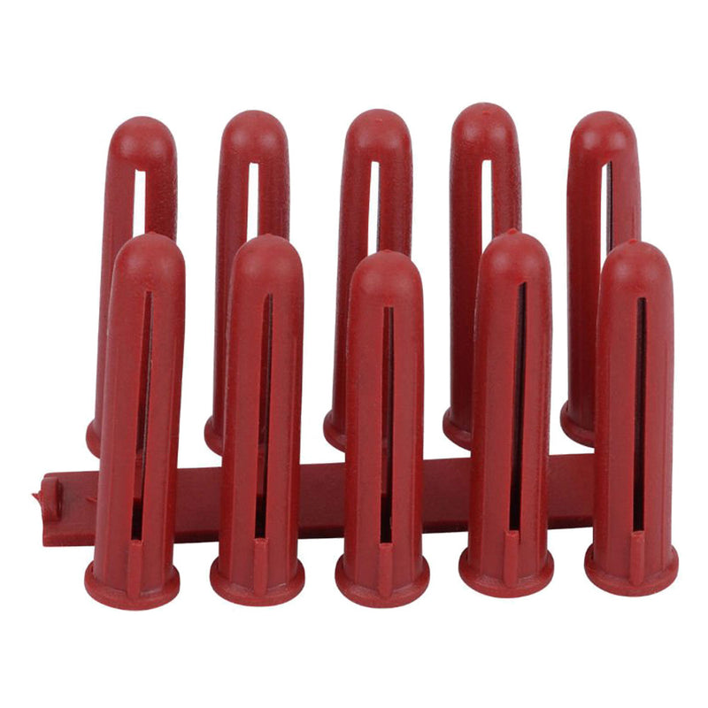 Red Plastic Wall Plugs - Pack of 100