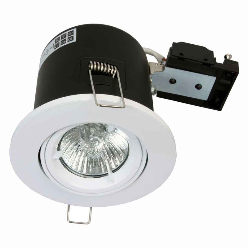 GU10 Adjustable Fire Rated Downlight - White