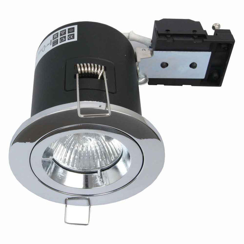 GU10 Fixed Fire Rated Downlight - Chrome