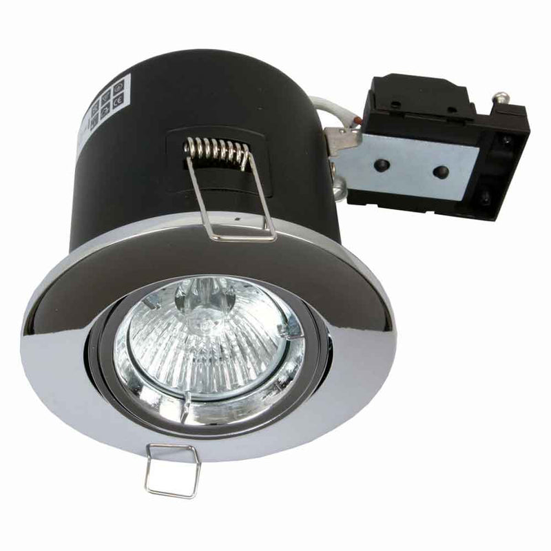 GU10 Adjustable Fire Rated Downlight - Chrome